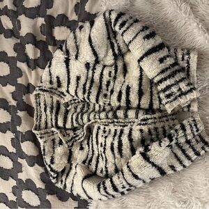 Ulla Johnson Cozy Black and White Striped Sweater